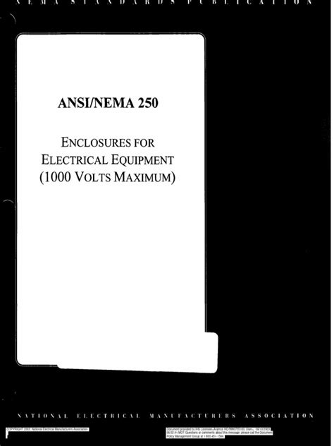 nema 250 1997 enclosures for electrical equipment 1000 volts maximum|nema enclosure ratings explained.